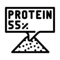 protein i spirulina linje ikon vektorillustration vektor