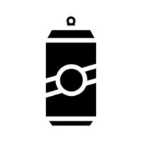 Soda oder Bier trinken Flasche Glyphe Symbol Vektor Illustration