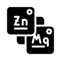 makro- und mikroelemente essen glyph icon vector illustration