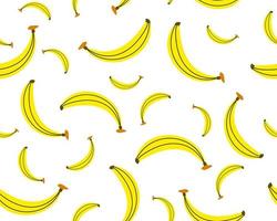 süße und lustige gelbe Banane. nahtloses Muster vektor