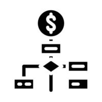 Strategie-Business-Intelligence-Glyphen-Symbol-Vektor-Illustration vektor