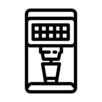 Kaffeemaschine elektronisches Gerät Symbol Leitung Vektor Illustration