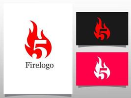 Logo Feuer mit Nummer. Logo-Design-Element vektor