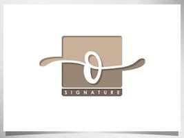 kreatives Signatur-Logo-Design. handschrift monogramm buchstabe o logo design isoliert quadratische vektorillustration vektor