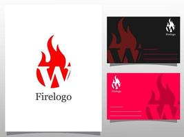 Logo Feuer. Logo-Design-Element vektor