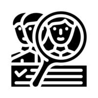 kundenstudie kyc glyph symbol vektorillustration vektor