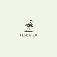 Flamingo-Vogel-Logo-Design vektor