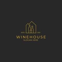 spritbutik butik café öl vin hus logotyp design vektor