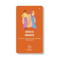 Disco-Tanzparty im Retro-Stil im Nachtclub-Vektor vektor