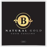 Natur Gold Buchstabe b Logo Premium elegante Vorlage Vektor eps 10