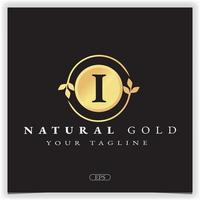 Natur Goldbuchstabe i Logo Premium elegante Vorlage Vektor eps 10