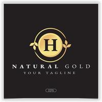 Natur Gold Buchstabe h Logo Premium elegante Vorlage Vektor eps 10