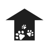 Hundehaus-Logo-Design-Vektor-Illustration-Design-Vorlage vektor