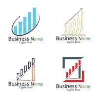 Business Marketing und Finanzen Vektor-Logo-Konzept-Template-Design vektor