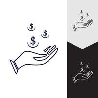 Sparen Sie Geld Vektor Icon Hintergrund