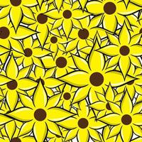 gelbes Blumenmuster nahtlos vektor