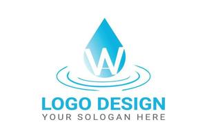 Wasser-Logo-Design-Vektor-Vorlage vektor