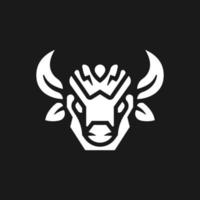 Wildtier Bison Logo Silhouette Konzept Illustration vektor