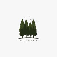 go goreen logotyp med symboliserar bevarandet av naturengo goreen logotyp med symboliserar naturens bevarande vektor