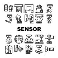 Sammlung von Symbolen für elektronische Werkzeuge des Sensors stellten Vektor ein