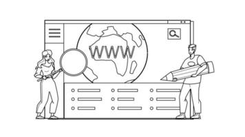 Domänenregistrierung für Internet-Website-Vektor vektor