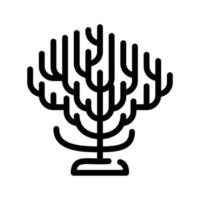 Sea Coral Zweiglinie Symbol Vektor Illustration