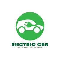 ekobil och elektrisk grön bil teknik ikon logotyp vektor. vektor