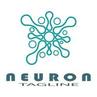 Neuron-Logo oder Nervenzellen-Logo-Design-Illustrationsvorlagen-Symbol mit Vektorkonzept vektor