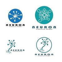 Neuron-Logo oder Nervenzellen-Logo-Design-Illustrationsvorlagen-Symbol mit Vektorkonzept vektor