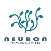 Neuron-Logo oder Nervenzellen-Logo-Design-Illustrationsvorlagen-Symbol mit Vektorkonzept vektor