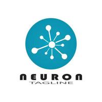 Neuron-Logo oder Nervenzellen-Logo-Design-Illustrationsvorlagen-Symbol mit Vektorkonzept vektor