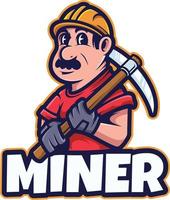 gruvarbetare logotyp maskot illustrationer vektor
