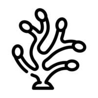 Pelvetia gerillte Algenlinie Symbol Vektor Illustration