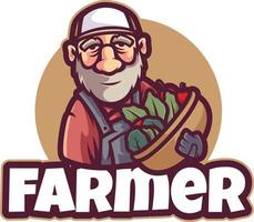 Farmer-Logo-Maskottchen-Cartoon-Illustrationen