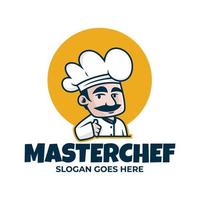 Chef-Logo-Maskottchen-Cartoon-Vektor vektor