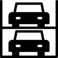 Parkplatz-Vektor-Illustration auf einem Hintergrund. hochwertige Symbole. Vektor-Icons für Konzept und Grafikdesign. vektor