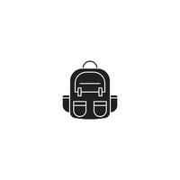 Rucksack-Glyphe-Symbol. Zeichen im Glyphenstil für mobiles Konzept und Webdesign. Rucksack-Glyphen-Vektorsymbol. Symbol, Logoabbildung. Vektorgrafik vektor