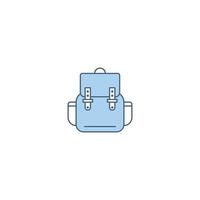Rucksack gefülltes Liniensymbol. Lineares Zeichen für mobiles Konzept und Webdesign. Rucksack gefülltes Linienvektorsymbol. Symbol, Logoabbildung. Vektorgrafik vektor