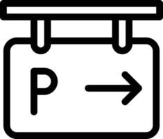 parkering riktning vektor illustration på en background.premium kvalitet symbols.vector ikoner för koncept och grafisk design.