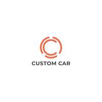 abstrakter Anfangsbuchstabe c und c in oranger Farbe isoliert auf weißem Hintergrund für das Firmenlogo von Finanzdienstleistungen in der Automobilindustrie, das auch für die Marke oder das Unternehmen mit dem Anfangsnamen c oder cc geeignet ist vektor