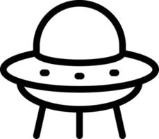 ufo-vektorillustration auf einem hintergrund. hochwertige symbole. vektorikonen für konzept und grafikdesign. vektor