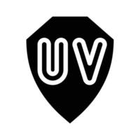 ultraviolett UV-skydd glyfikon vektorillustration vektor