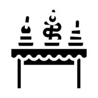 Snacks Buffet Glyphen-Symbol-Vektor-Illustration vektor