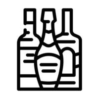 alkohol dryck avdelning linje ikon vektorillustration vektor