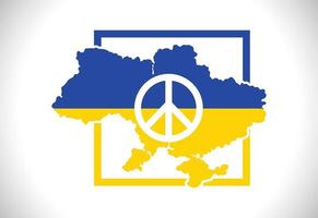 stoppa kriget i Ukraina vektor mall kreativ design