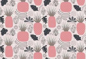sömlös ananas mönster. söta ananas mönster. vektor illustration