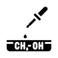 Glyphensymbol-Vektorillustration für organische Lösungsmittel vektor