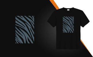 trendiges Texturmuster Zebra-Effekt-T-Shirt-Design für T-Shirt-Druck, Kleidungsmode, Poster, Wandkunst. Tigermuster-Vektorillustrationskunst für T-Shirt. vektor