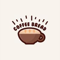 Kaffee und Brot einfaches Logo vektor