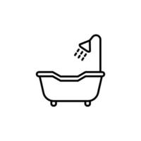 Abbildung Vektorgrafik Badewanne Symbol vektor